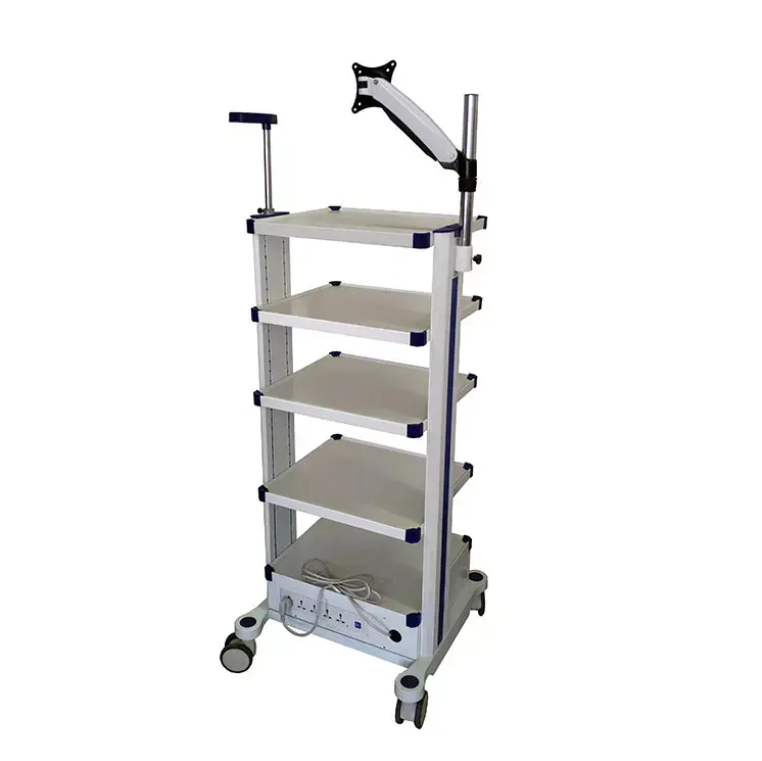 endoscope trolley, laparoscopy cart, medical trolley, endoscopy cart